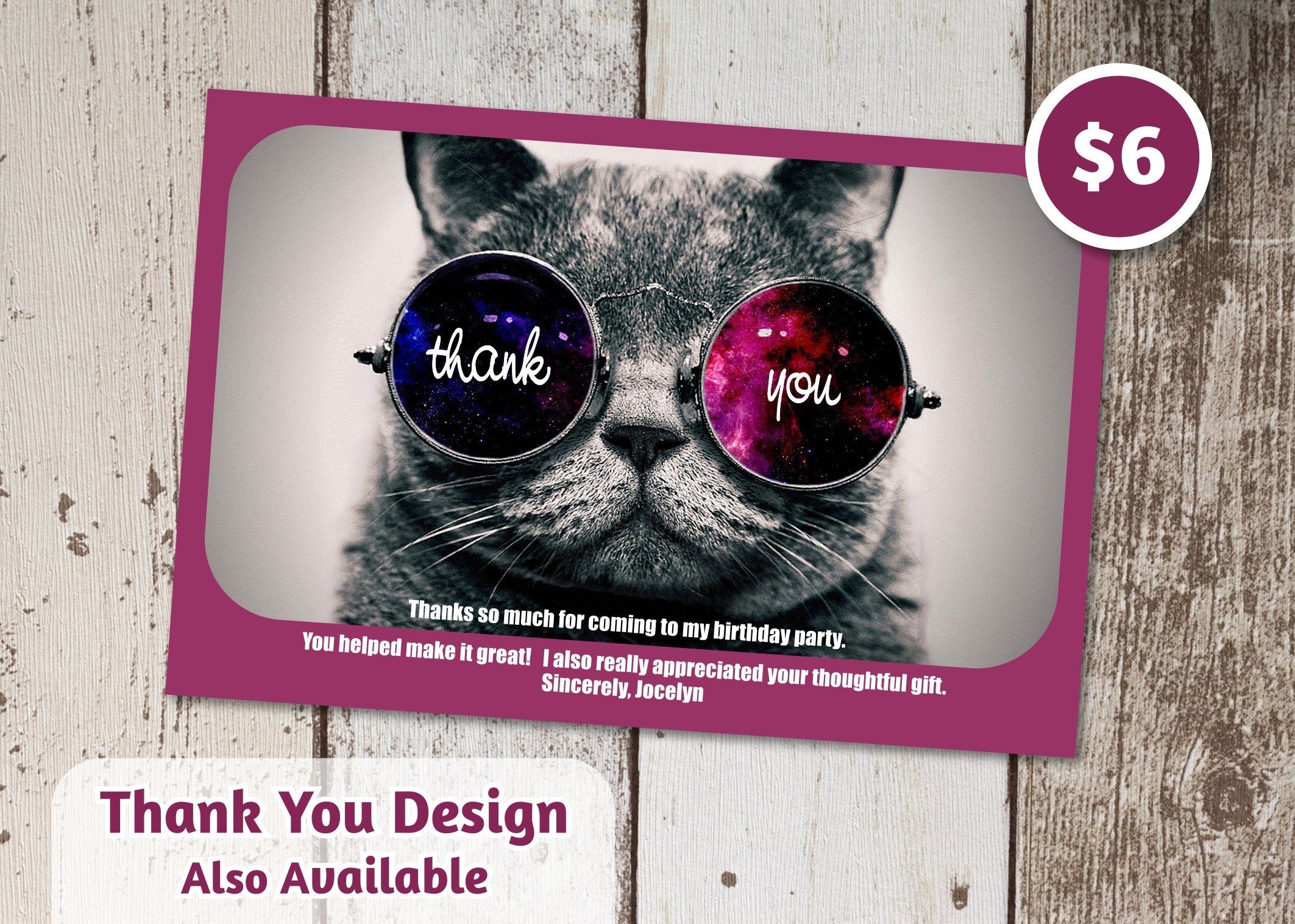 Cat Invitation Template Printable Cool Cat Birthday Party Invite 