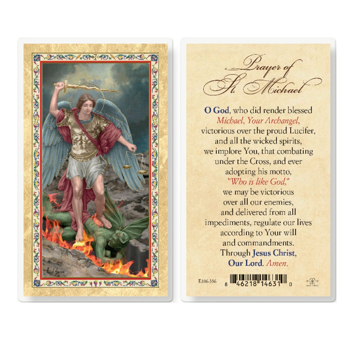 Catholic Prayer Cards St Michael Prayer Card Printabl Vrogue co