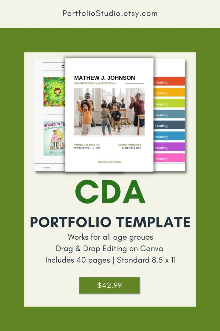 free printable teacher cda portfolio cover template