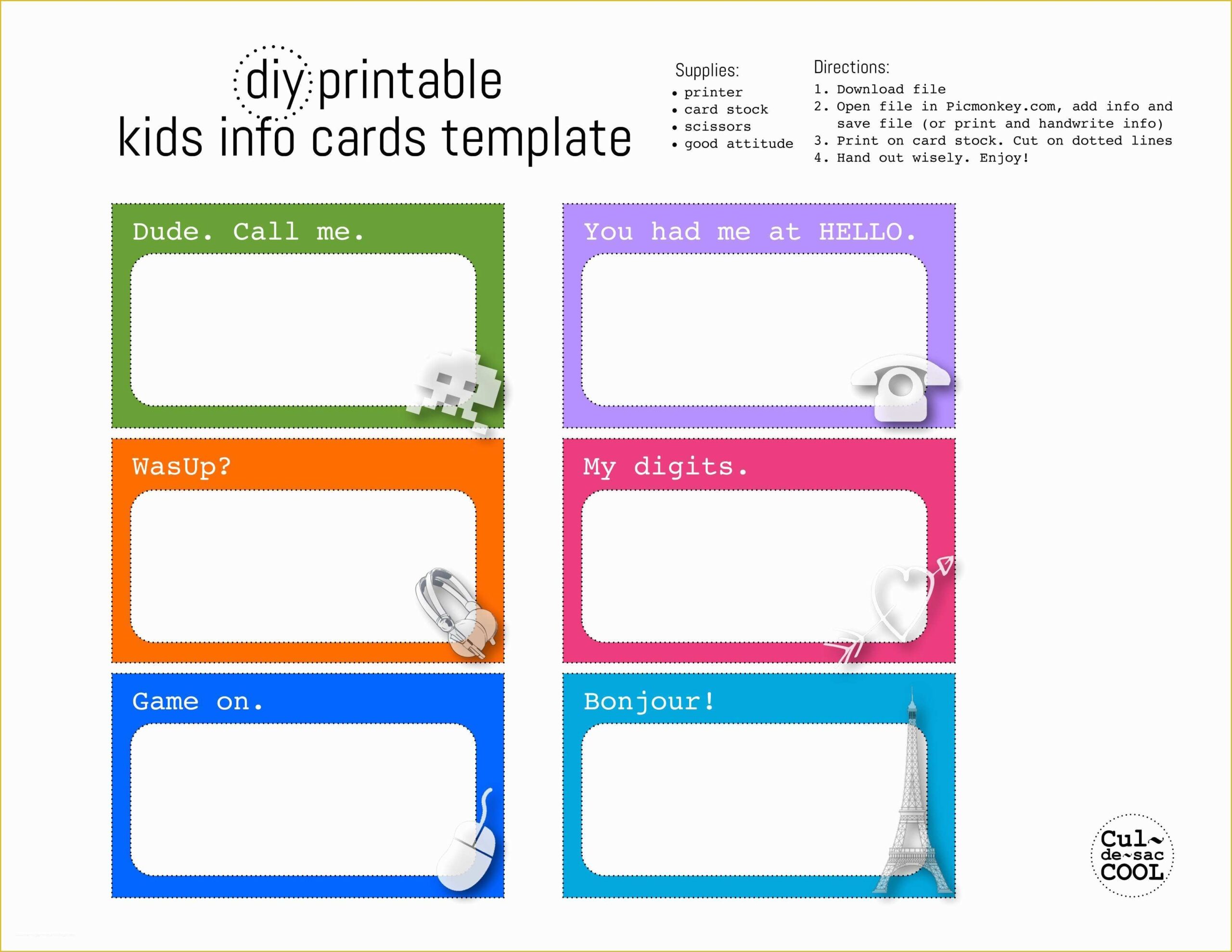 Child Id Card Template Free Of Child Id Card Template Free Free 