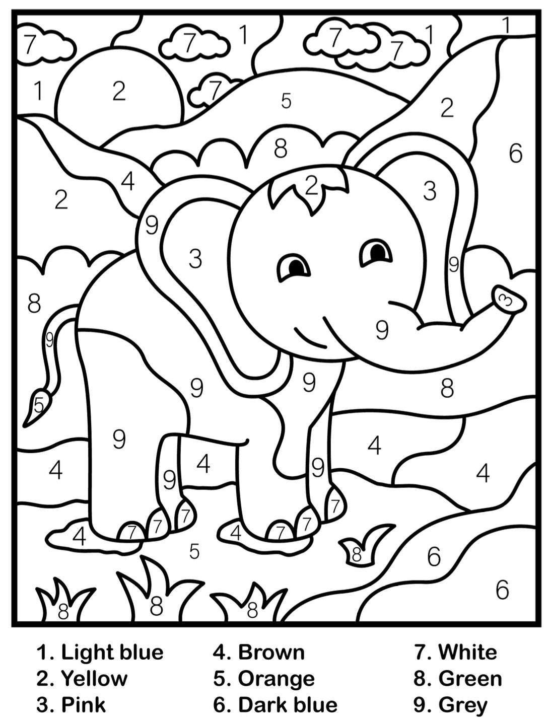 Children S Color By Number Printable Pdf Printable Co Vrogue co