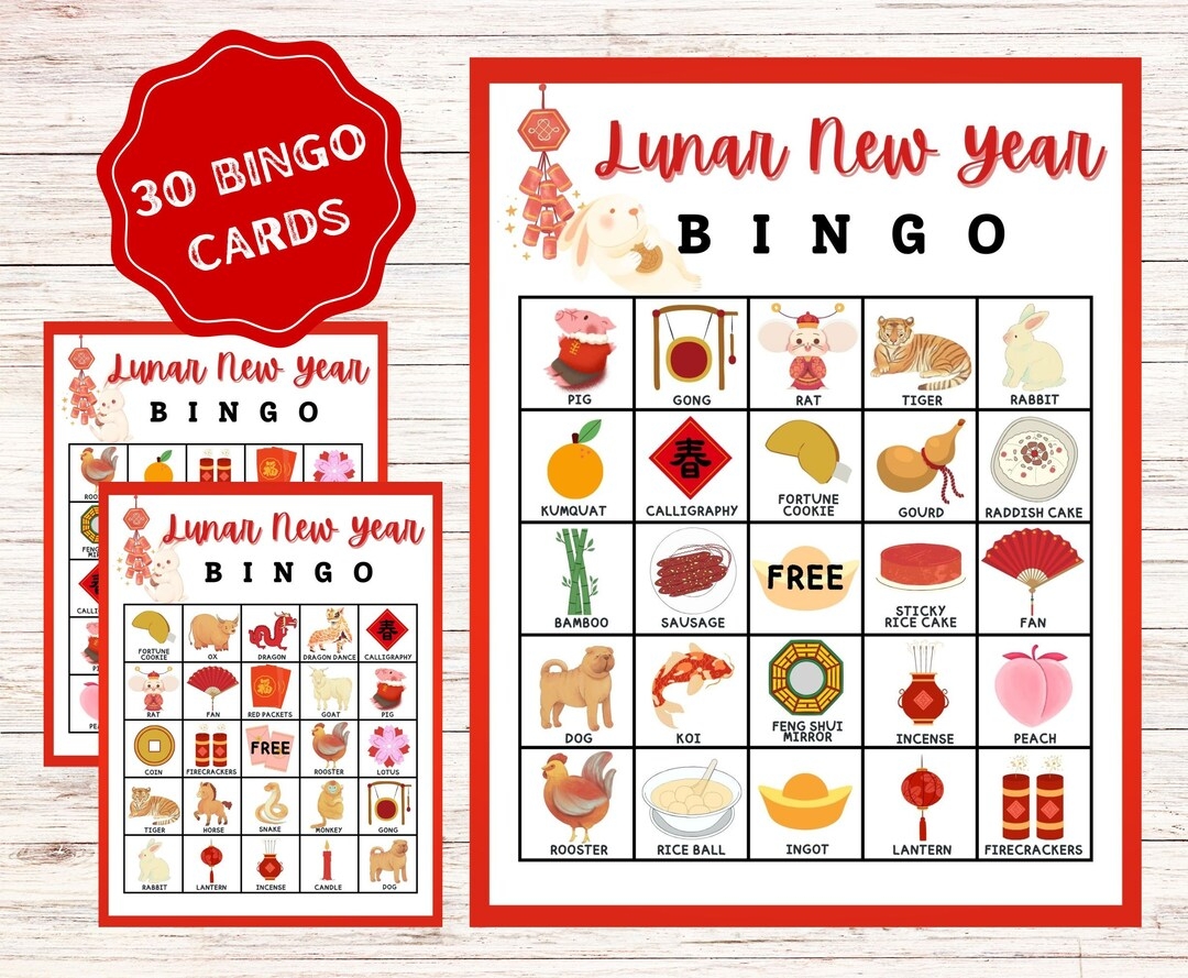 printable chinese new year bingo cards