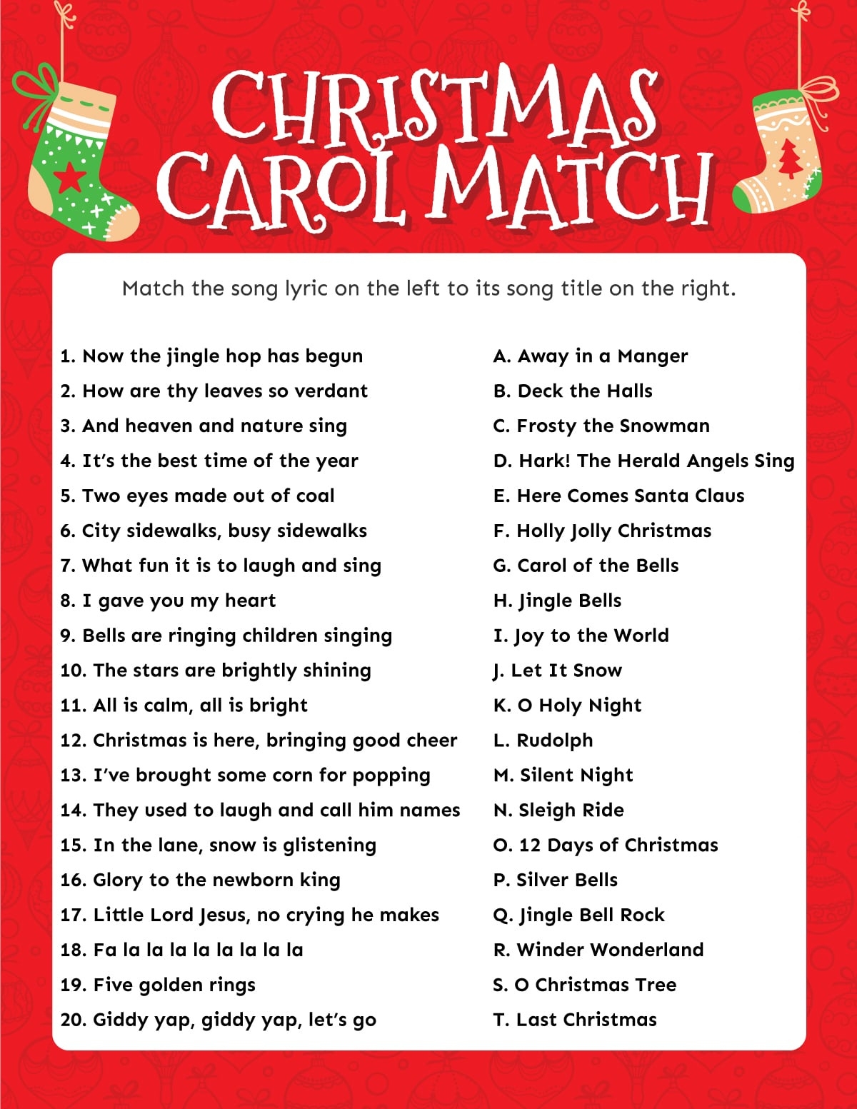 printable christmas games for adults with answers