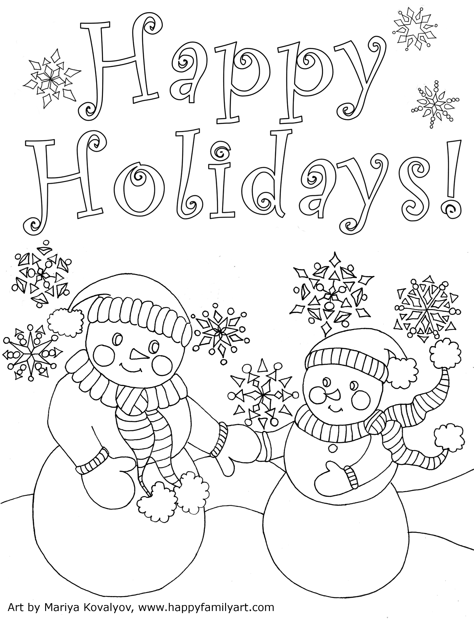 free christmas pages to color