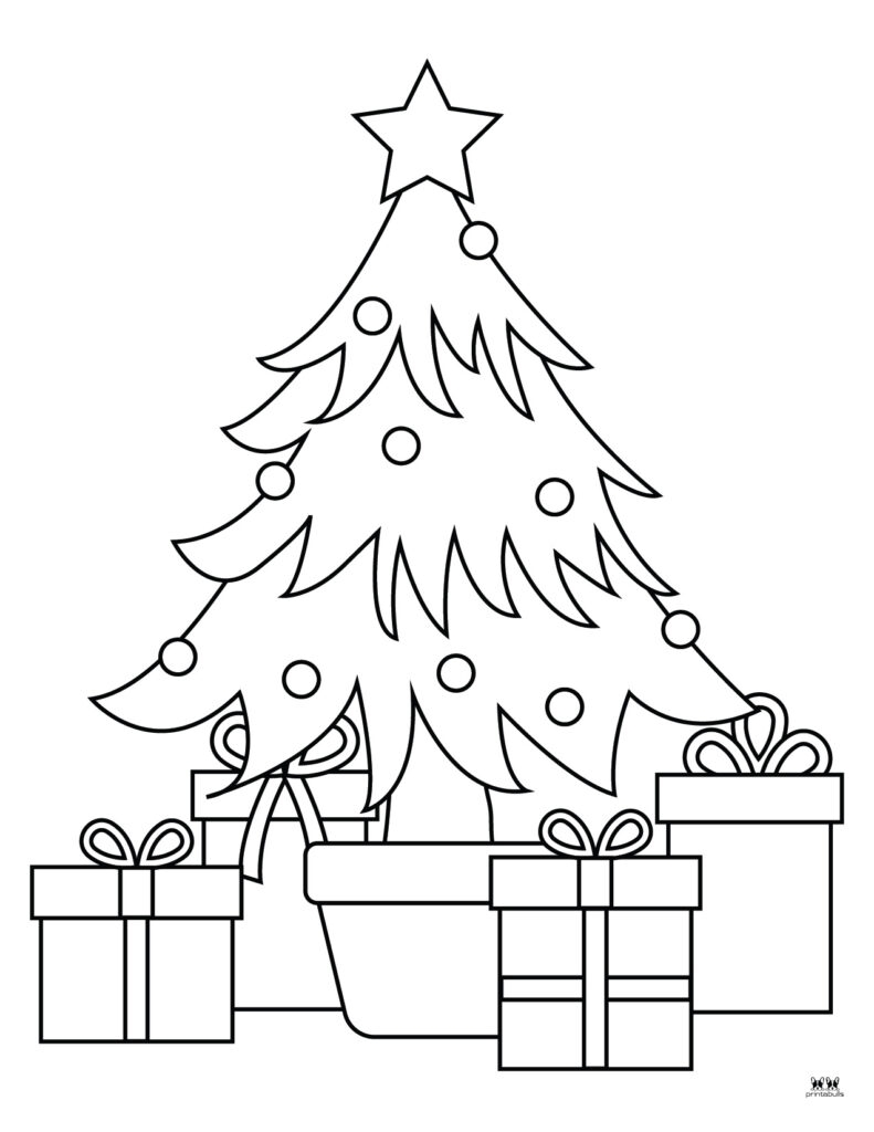 Christmas Coloring Sheet Printable Tree Free Coloring Sheet 