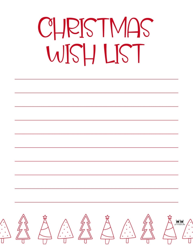 Christmas List Template Free Printable Printables Template Free