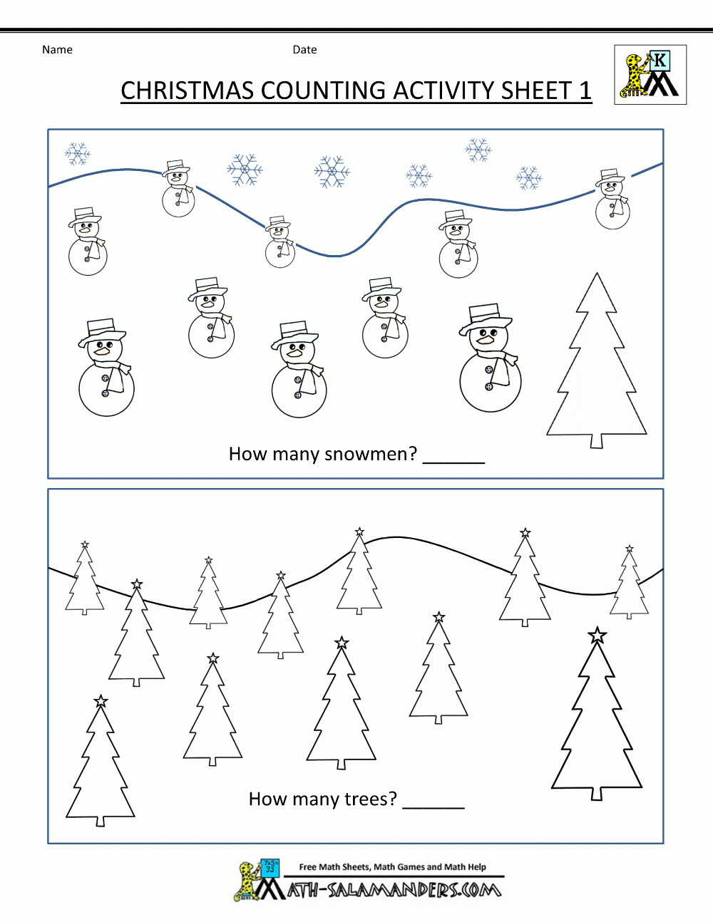 Christmas Mathematics Worksheets AlphabetWorksheetsFree