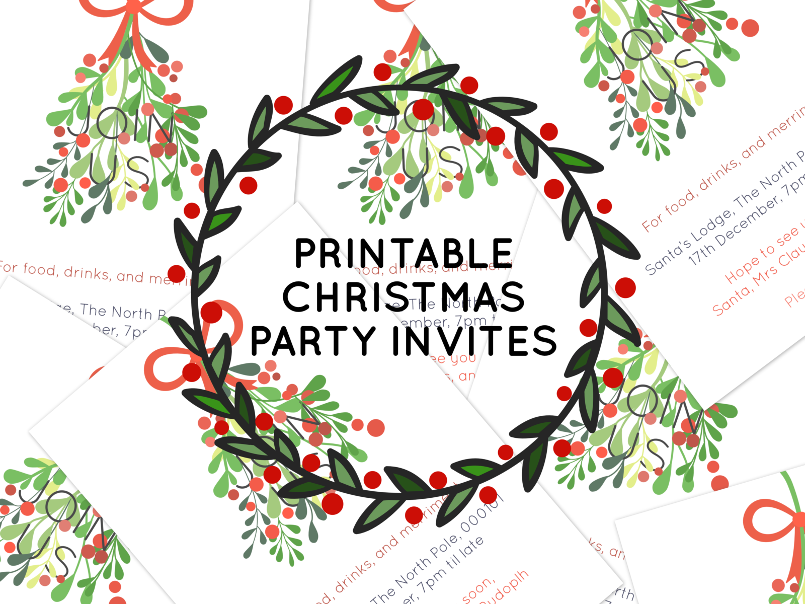 printable christmas card invitations