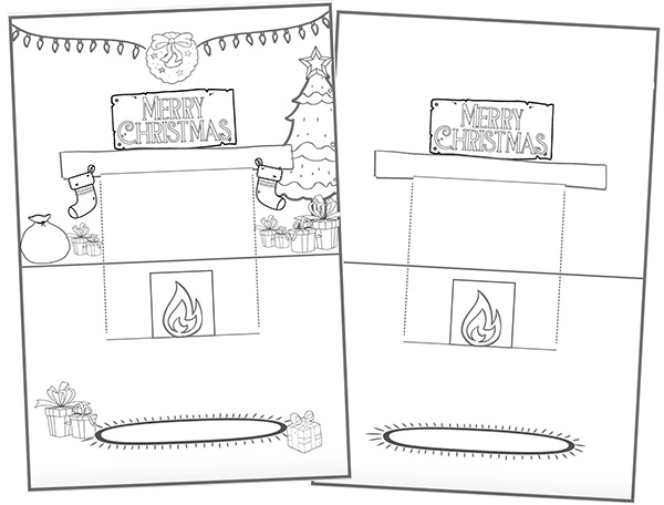 Christmas Pop Up Card Printable Decorate The Holiday Mantlepiece
