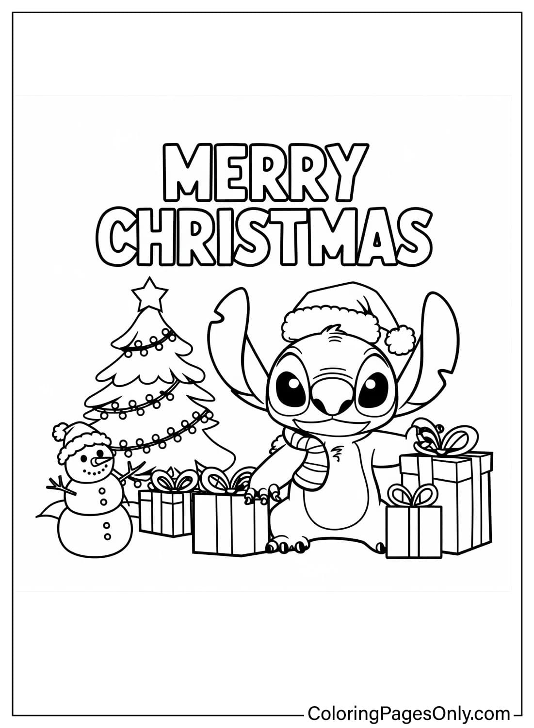 Christmas Stitch Free Printable Coloring Pages