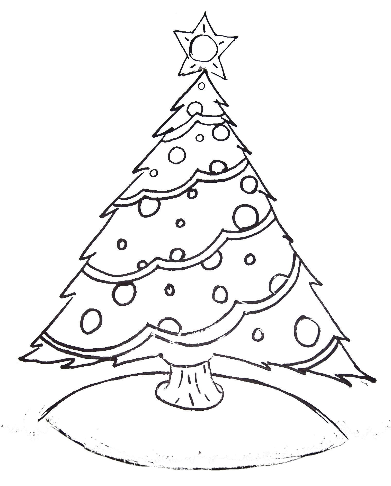 christmas tree free printable coloring pages