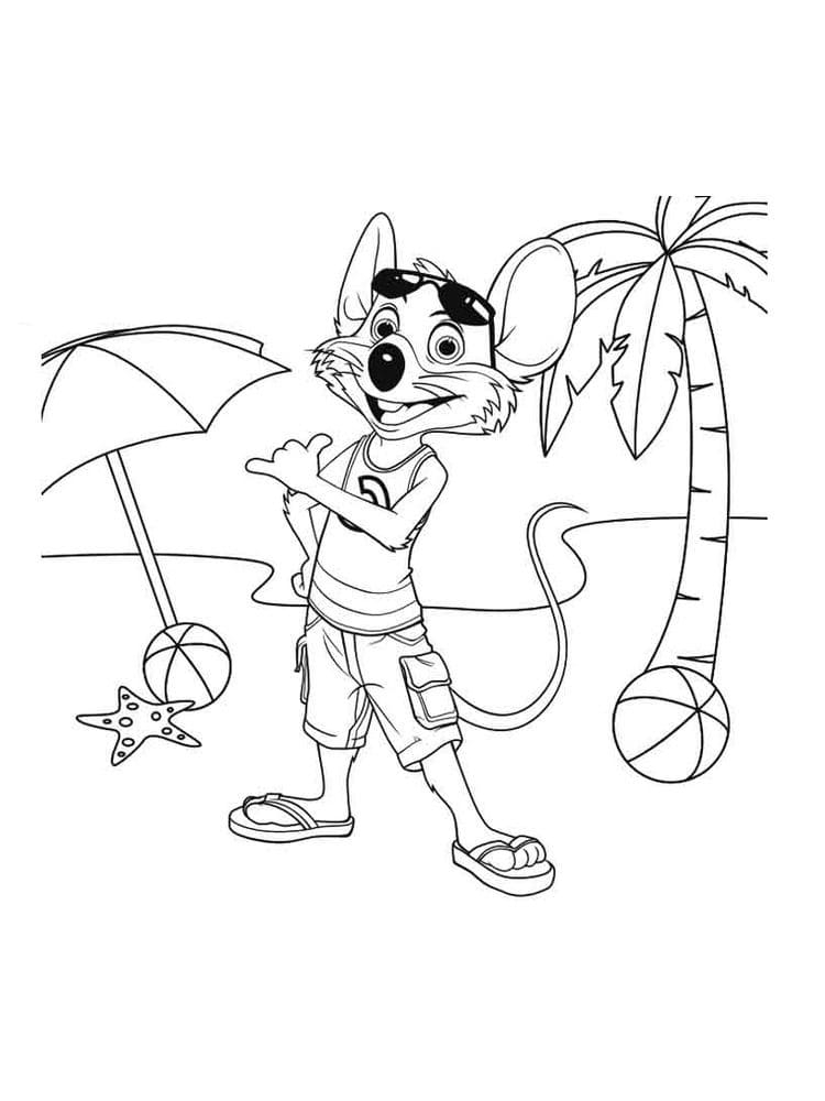 Chuck E Cheese Coloring Page