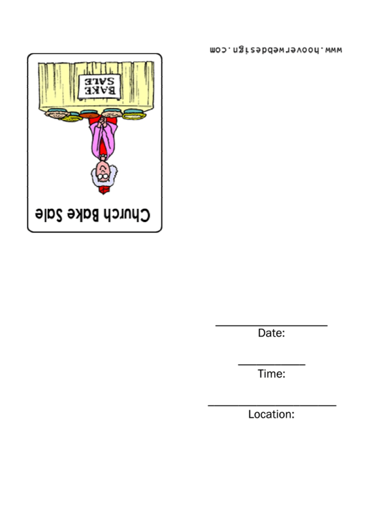 Church Bake Sale Invitation Template Printable Pdf Download