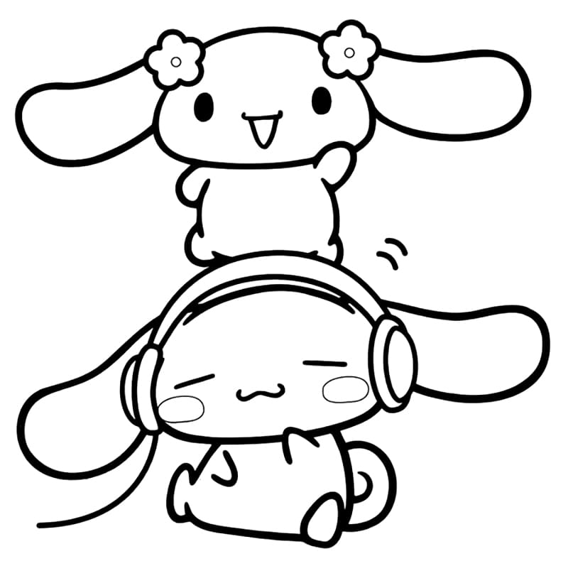 Cinnamoroll From Sanrio Coloring Page Free Printable Coloring Pages