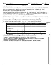 cladogram analysis worksheet