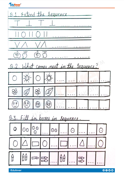 Class 1 Math Pattern Worksheet With Solution Worksheets Library