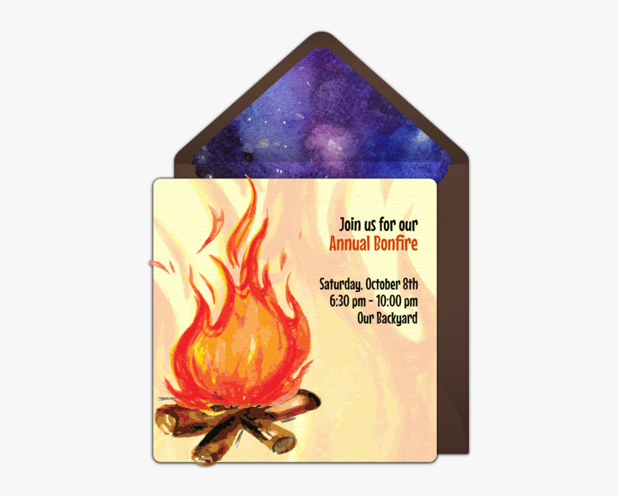 Clip Art Bonfire Party Invite Bonfire Watercolor Free Transparent 