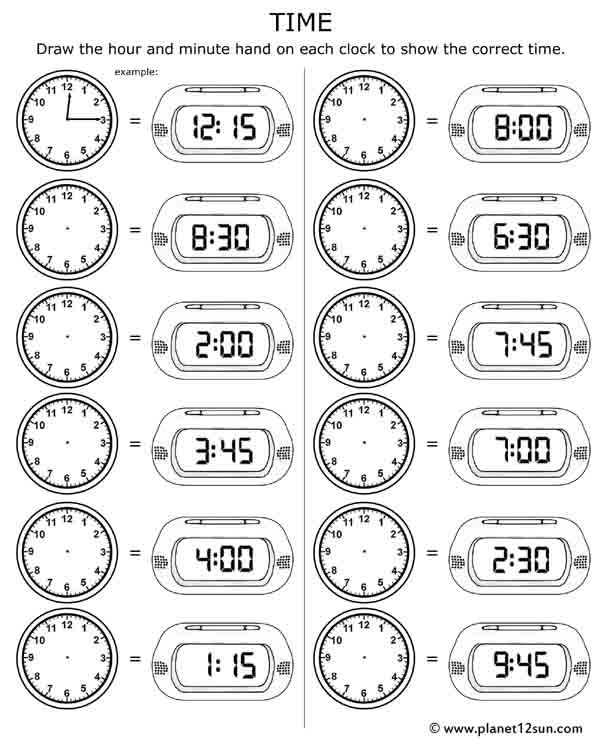 Clock Worksheets 2nd Grade Worksheets Joy