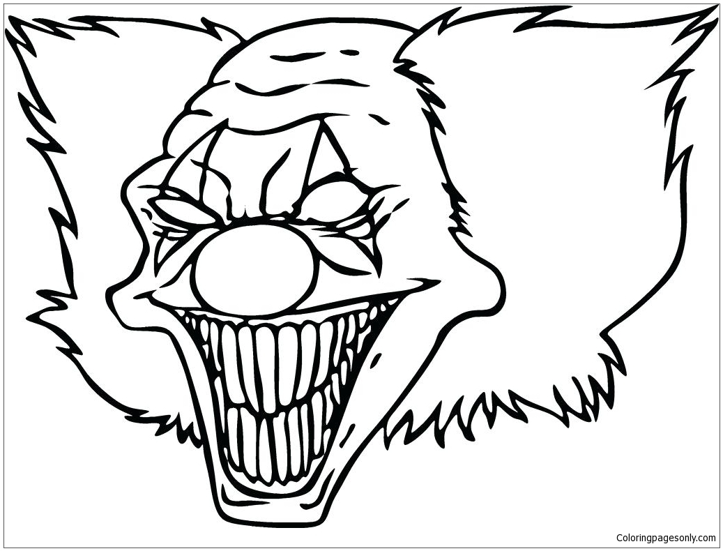 Clown Funny Coloring Page Free Printable Coloring Pages