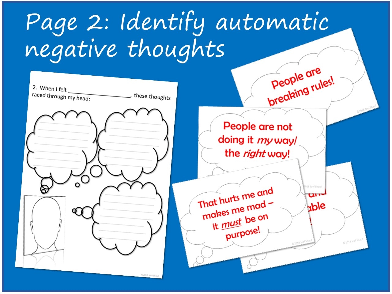 Cognitive Behavioral Therapy Worksheet Bundle By Teach Simple 
