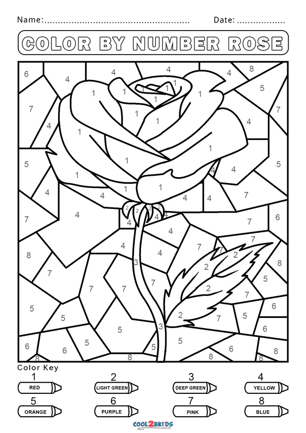 Color By Number Pages To Print