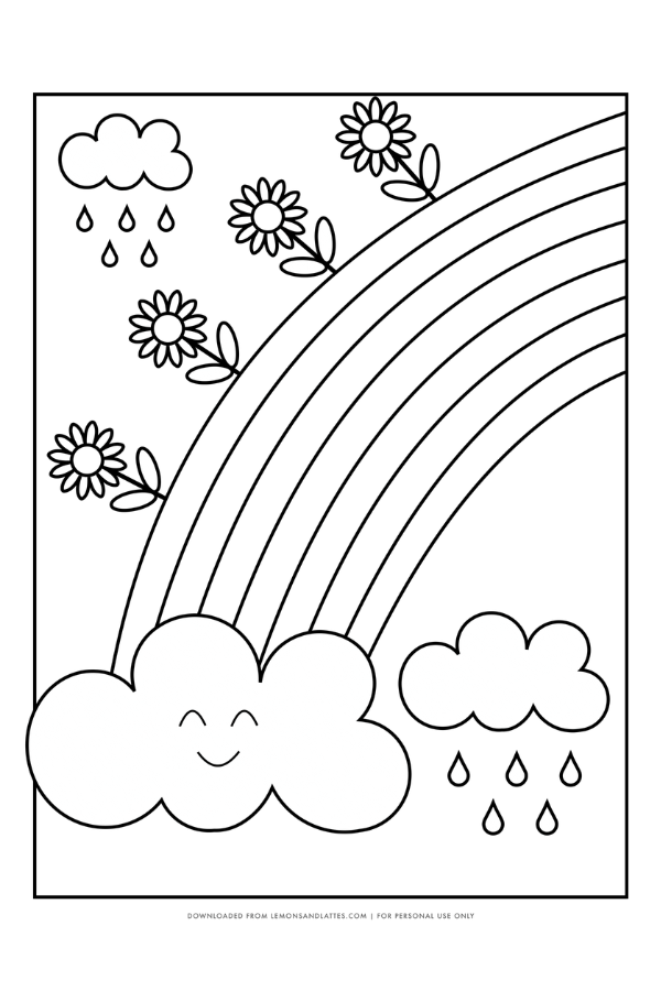 Colorable Rainbows 100 Free Printable Rainbow Coloring Pages Artofit