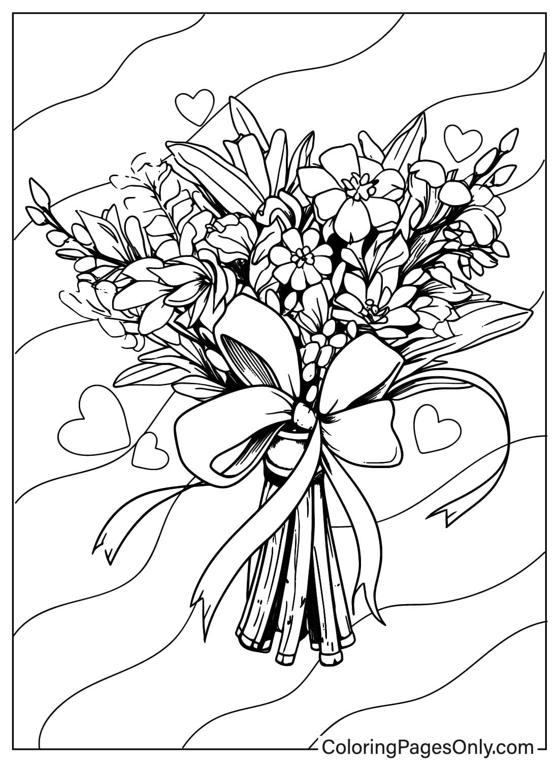 Coloring Page Flower Bouquet Free Printable Coloring Pages