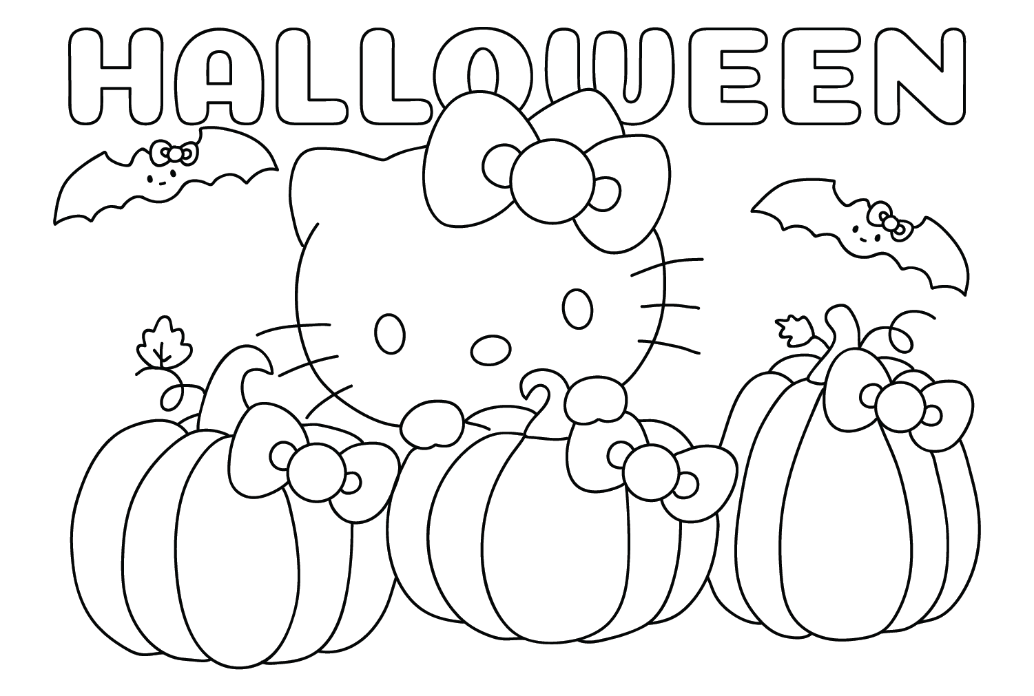 Coloring Page Hello Kitty
