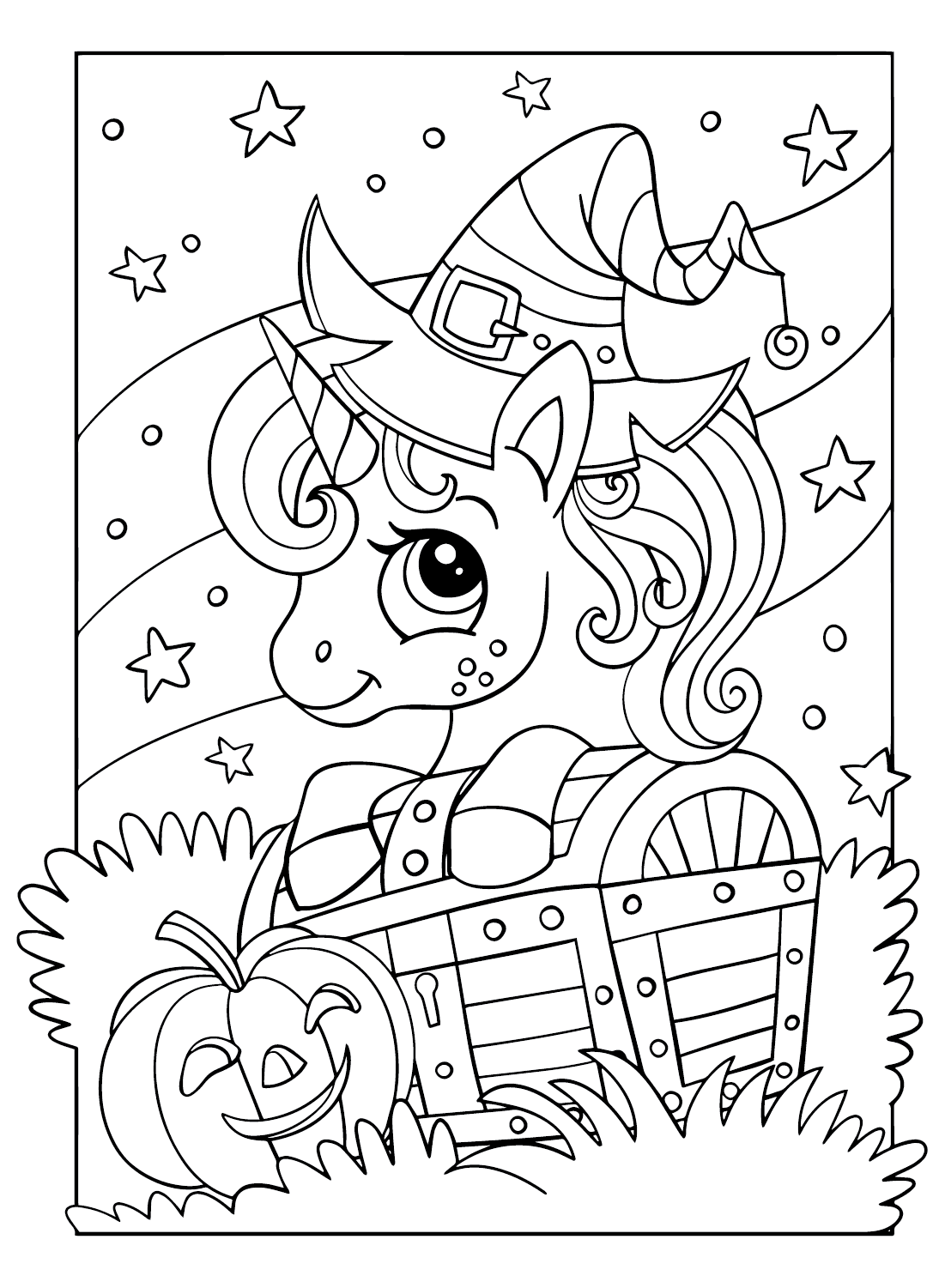 Coloring Page Halloween Unicorn Free Printable Coloring Pages