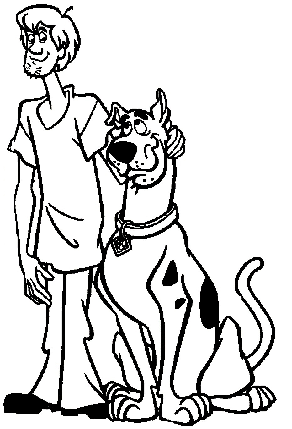 Coloring Page Of Scooby Doo Coloring Sofa Divano