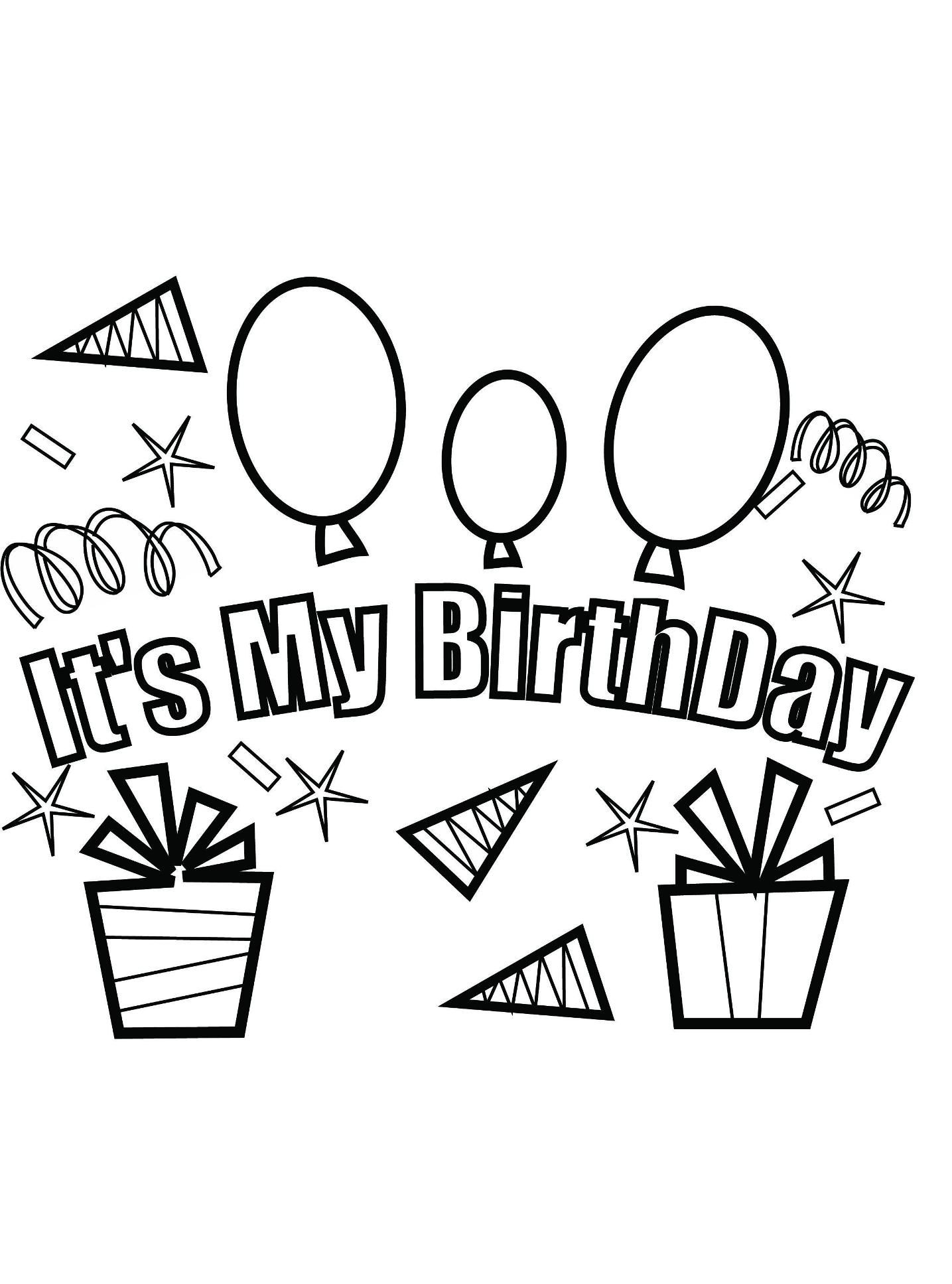 free coloring pages for birthday
