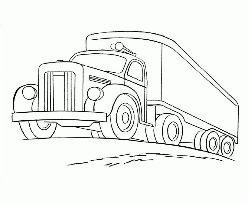 Coloring Pages Cars Trucks Coloring Home