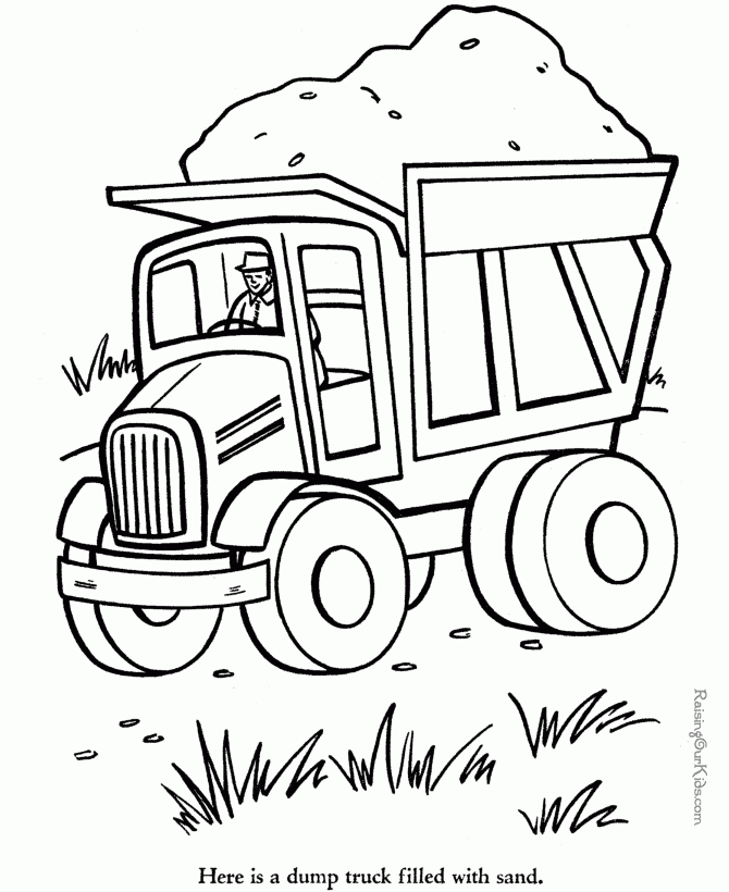 Coloring Pages Cars Trucks Coloring Home