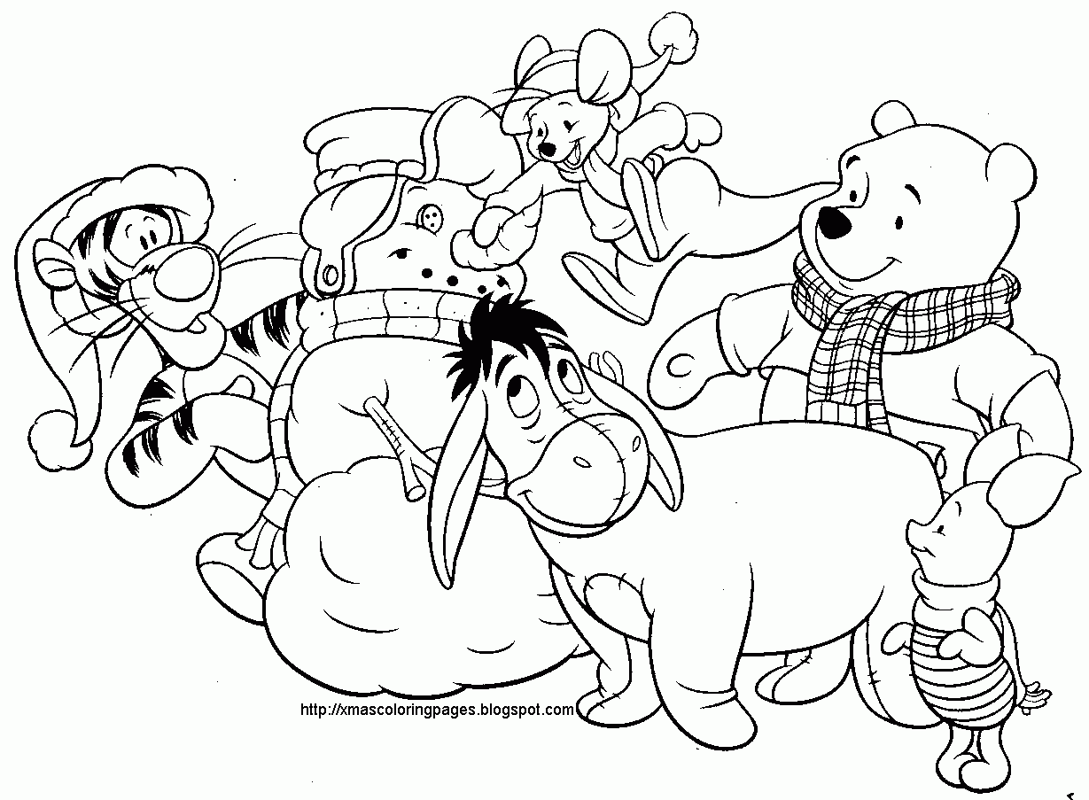 Coloring Pages Christmas Disney Coloring Home