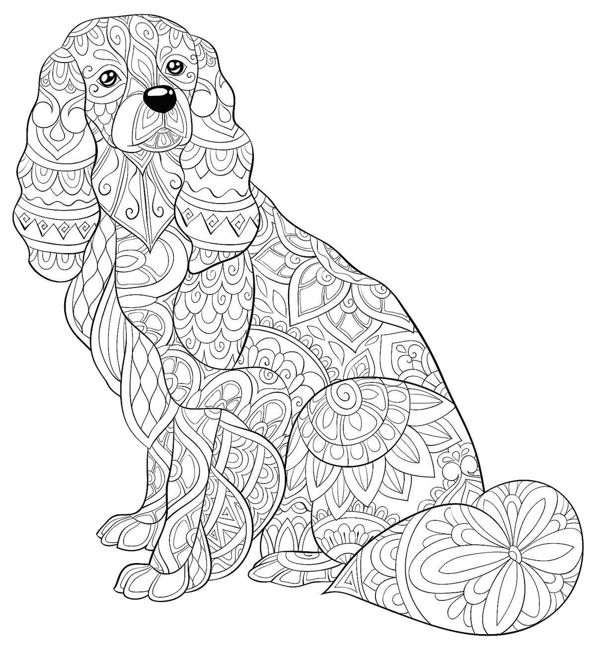 Dog Color Pages Printable