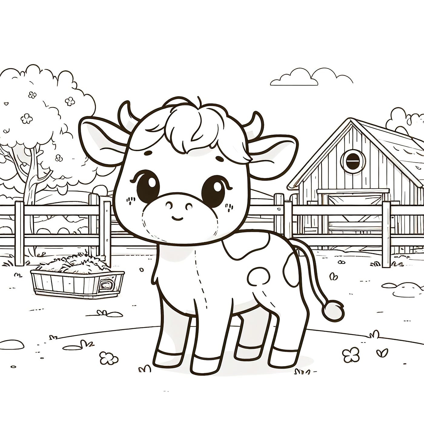 coloring pages of cows free printable