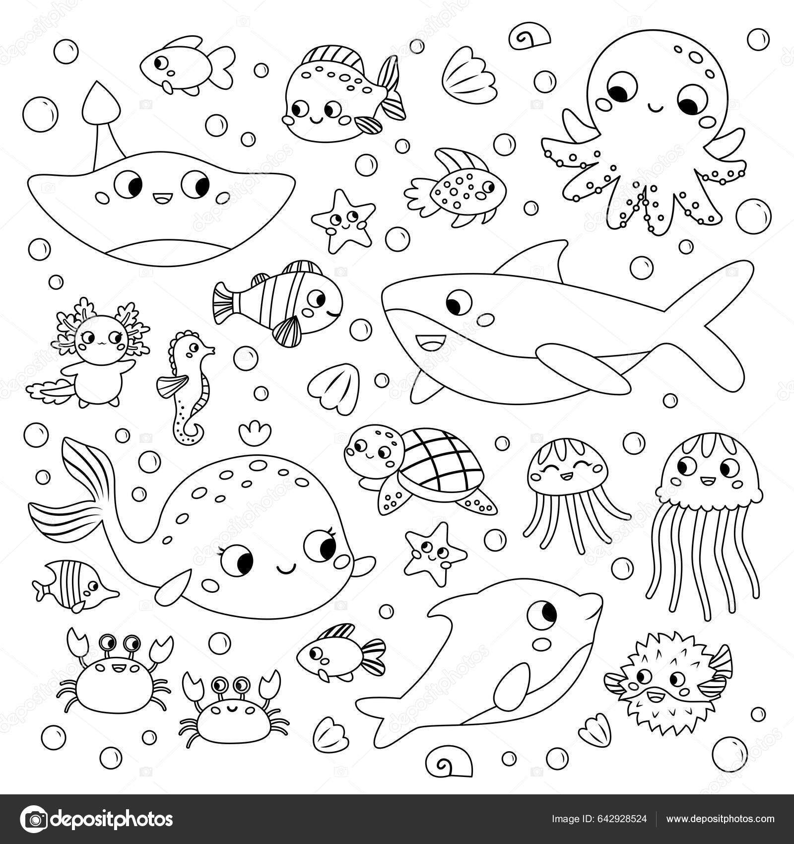 Coloring Pages Sea Animals