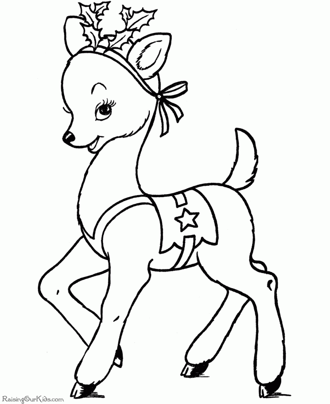 Coloring Pages Of Reindeer Coloring Home