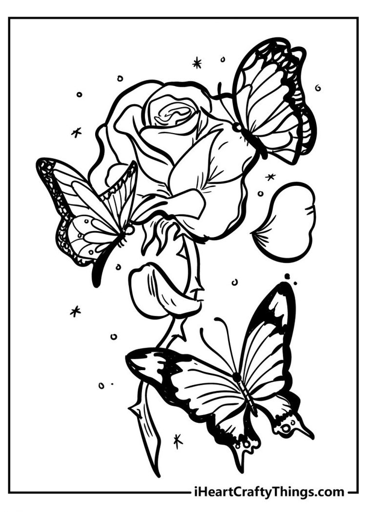 printable coloring pages roses