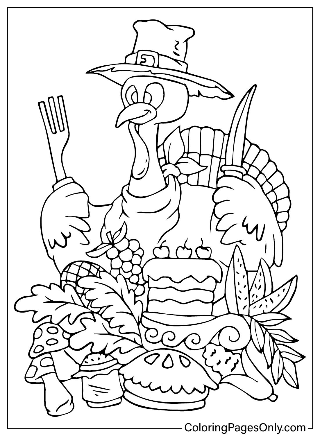 turkey free printable coloring pages