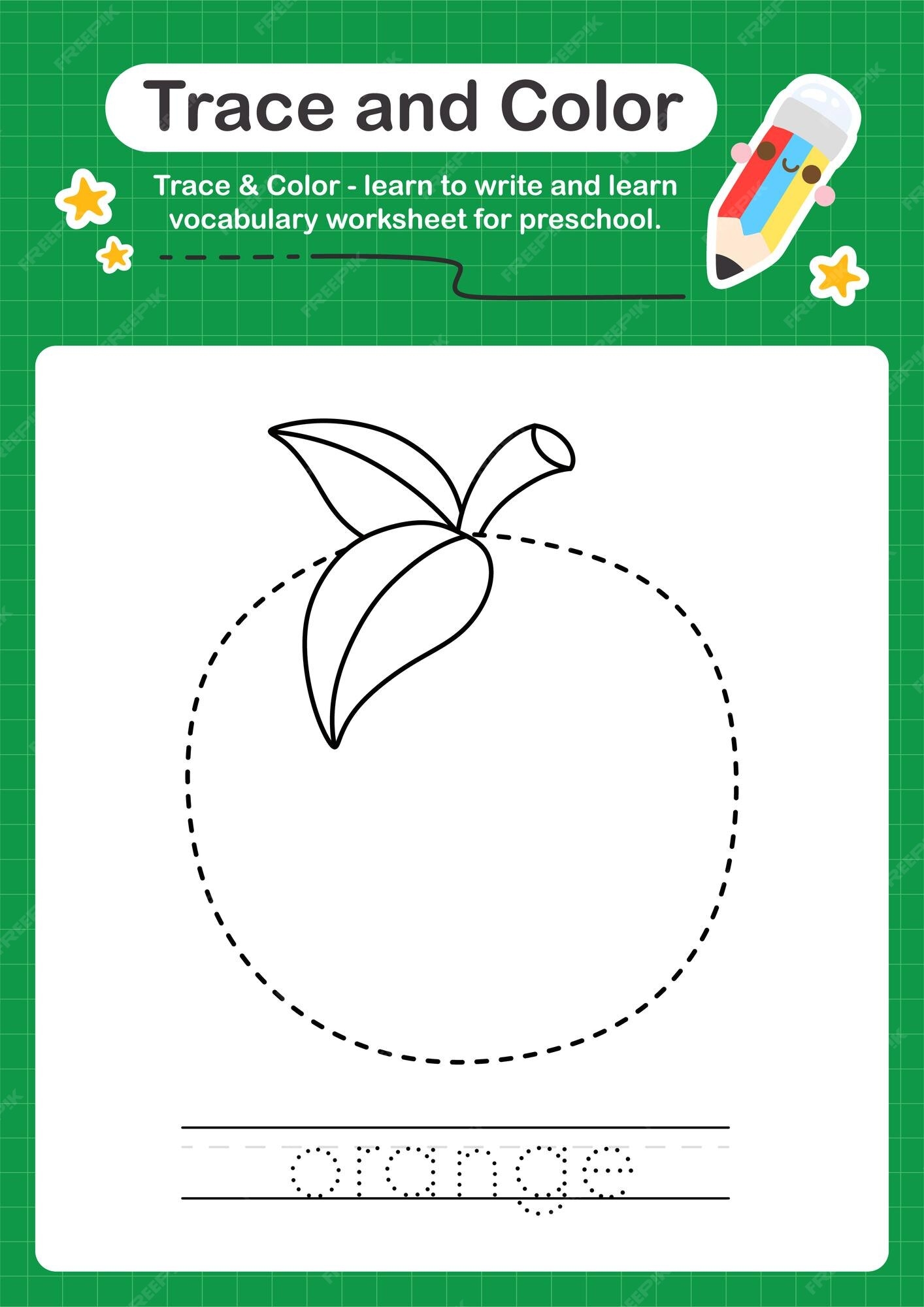 color orange worksheets
