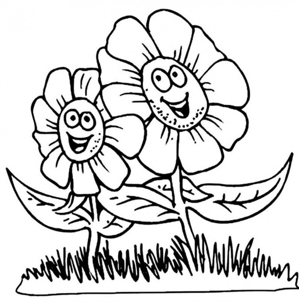 flowers coloring pages printable free