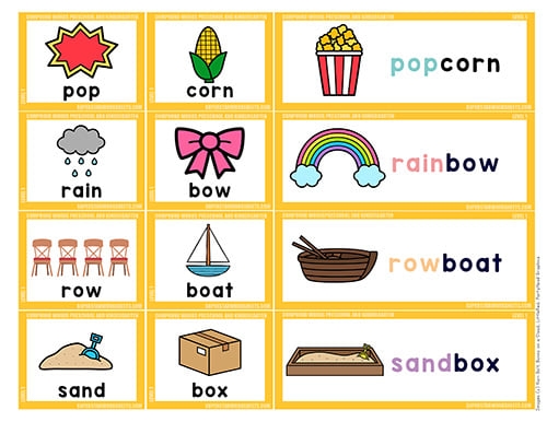 Compound Word Flashcards Superstar Worksheets Worksheets Library