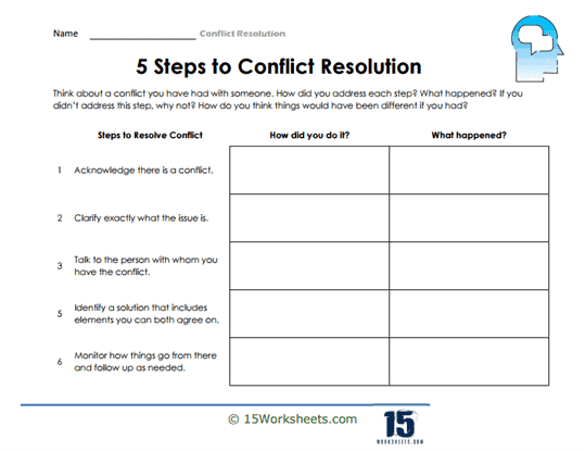 Conflict Resolution Worksheets 15 Worksheets Worksheets Library