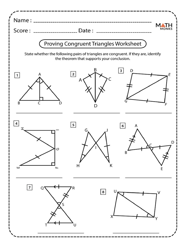 Congruent Triangles Notes And Worksheets Lindsay Bowden Worksheets 