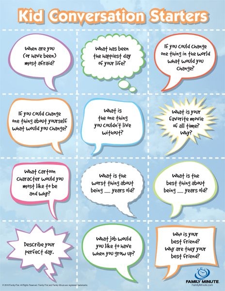 preschool conversation topic cards printable