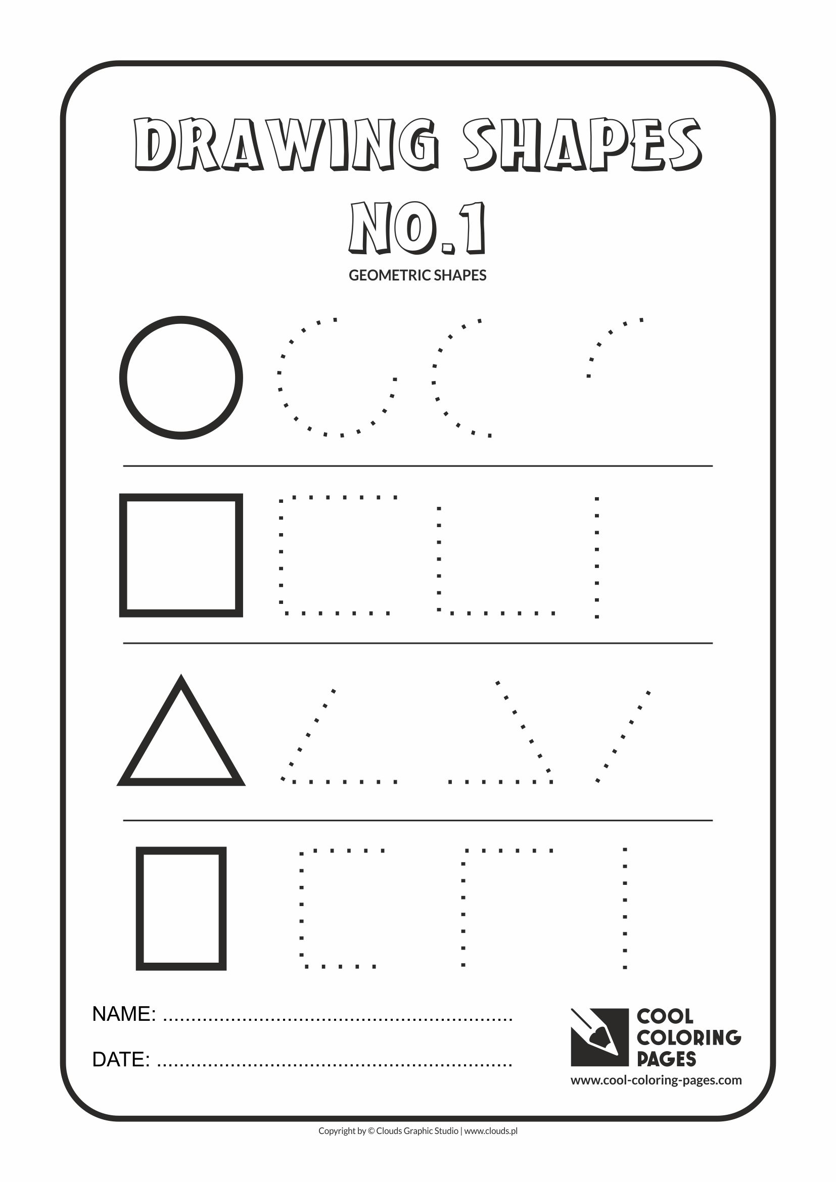 Cool Coloring Pages Geometric Shapes Cool Coloring Pages Free 