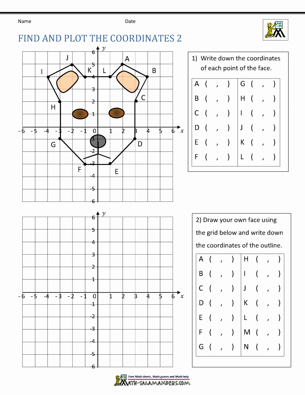 coordinate grid worksheets