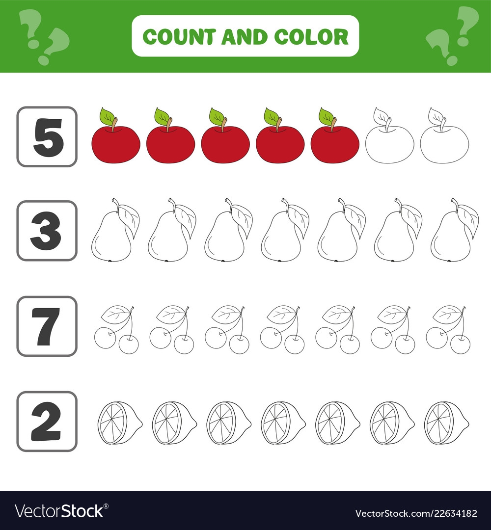 count and color worksheets