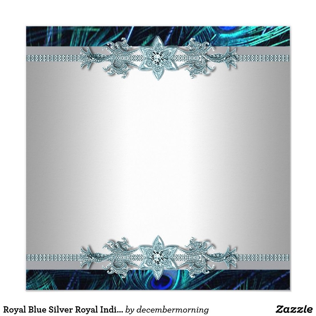 blue and silver invitation template